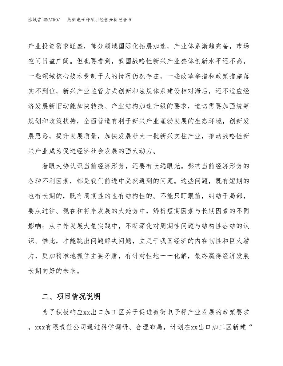 数衡电子秤项目经营分析报告书（总投资19000万元）（77亩）.docx_第3页