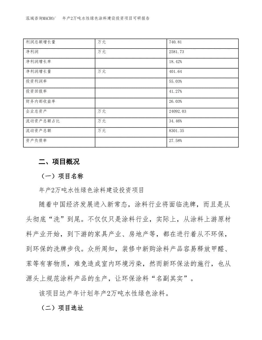 年产2万吨水性绿色涂料建设投资项目可研报告 (40)_第5页