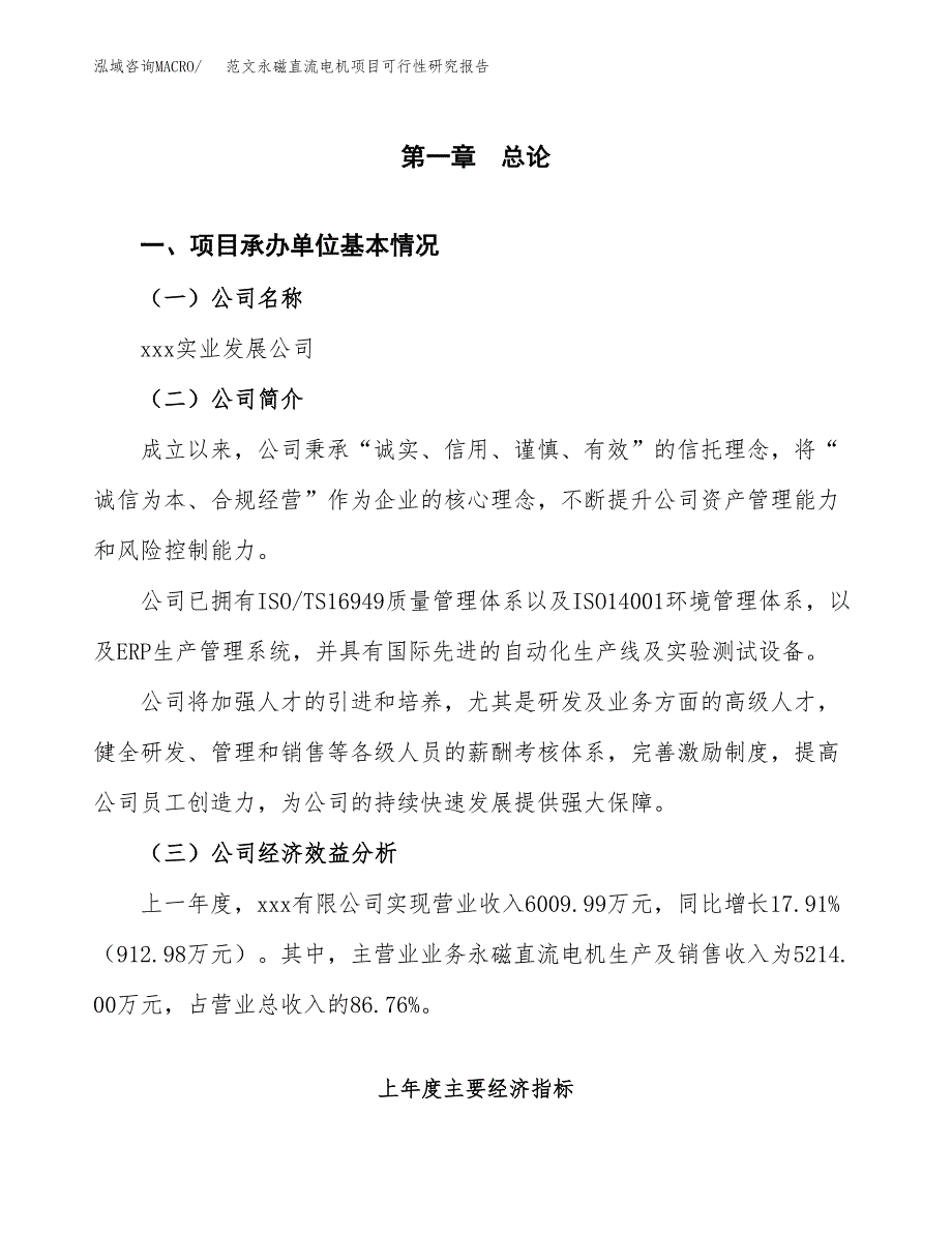 范文永磁直流电机项目可行性研究报告(立项申请).docx_第4页