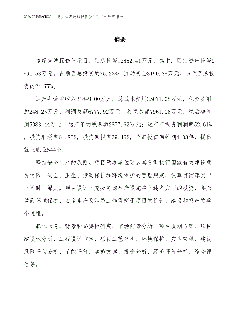 范文超声波探伤仪项目可行性研究报告(立项申请).docx_第2页