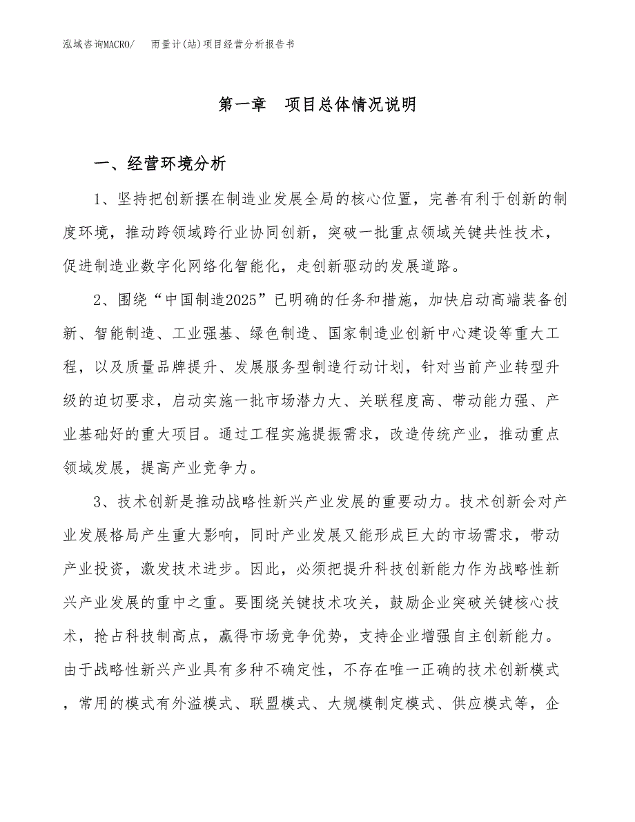 雨量计(站)项目经营分析报告书（总投资16000万元）（65亩）.docx_第2页