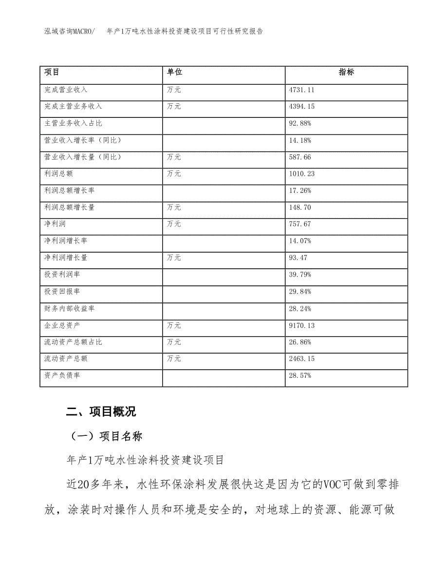 年产1万吨水性涂料投资建设项目可行性研究报告 (71)_第5页