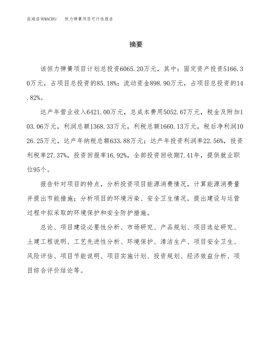 恒力弹簧项目可行性报告范文（总投资6000万元）.docx_第2页