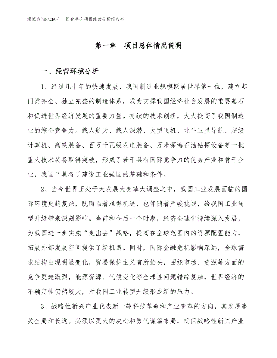 防化手套项目经营分析报告书（总投资8000万元）（41亩）.docx_第2页