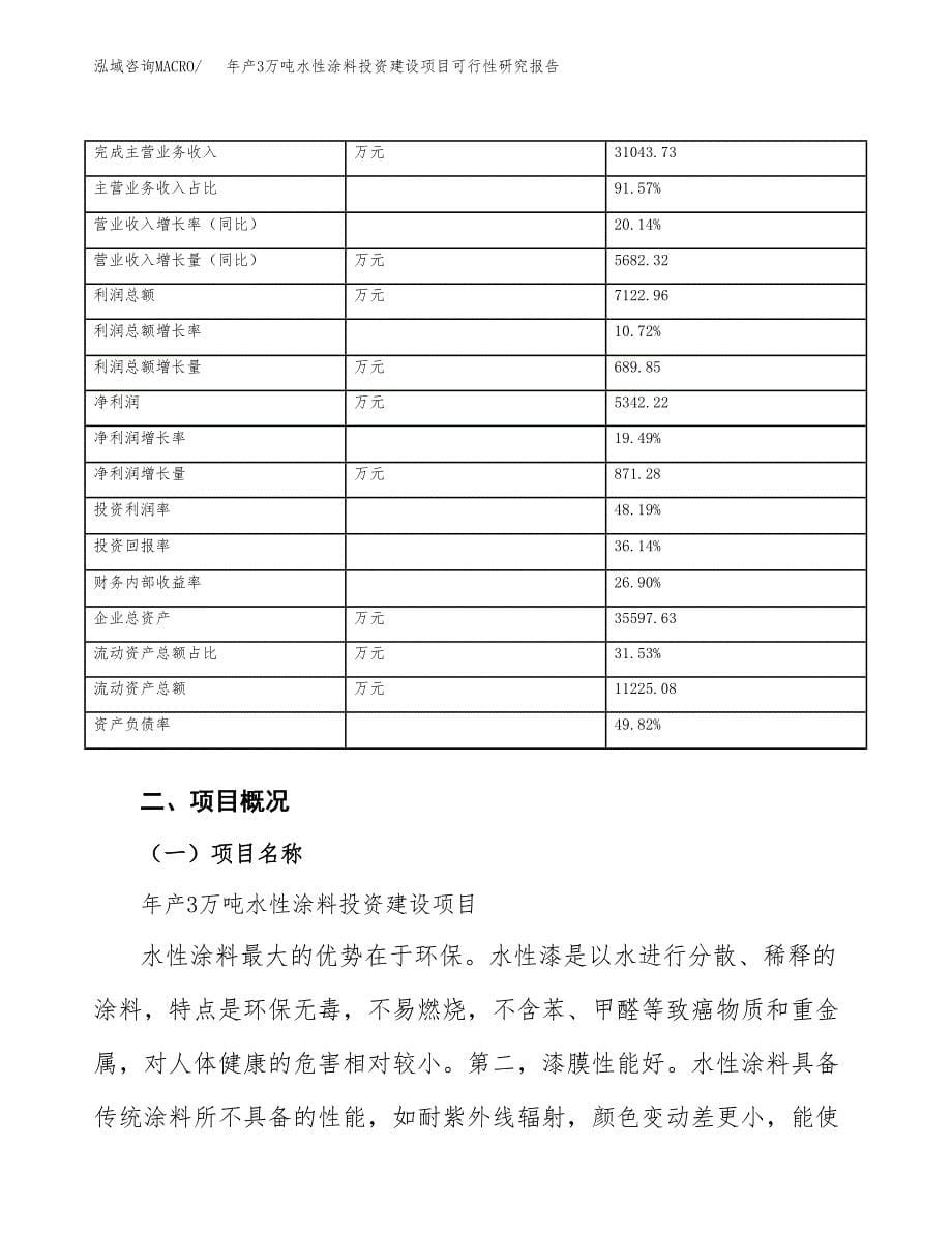 年产3万吨水性涂料投资建设项目可行性研究报告 (8)_第5页