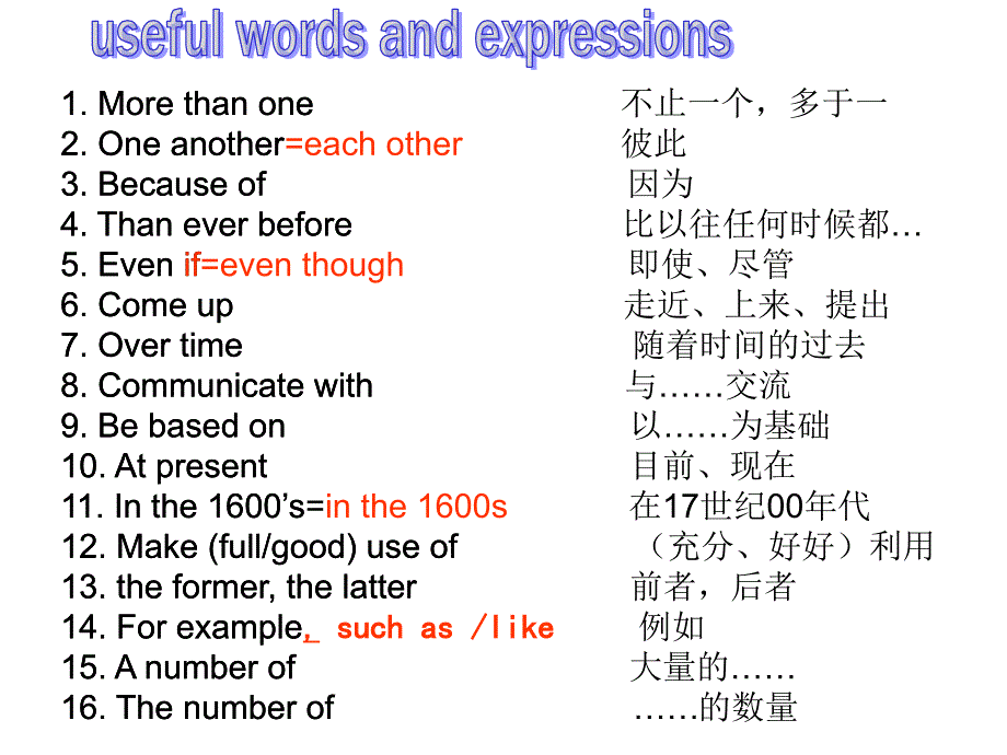 人教版高一英语必修一unit 2 language points(共38张PPT)_第2页