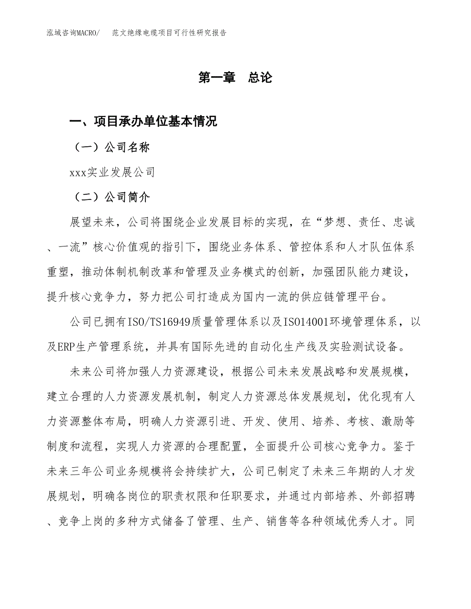 范文绝缘电缆项目可行性研究报告(立项申请).docx_第4页