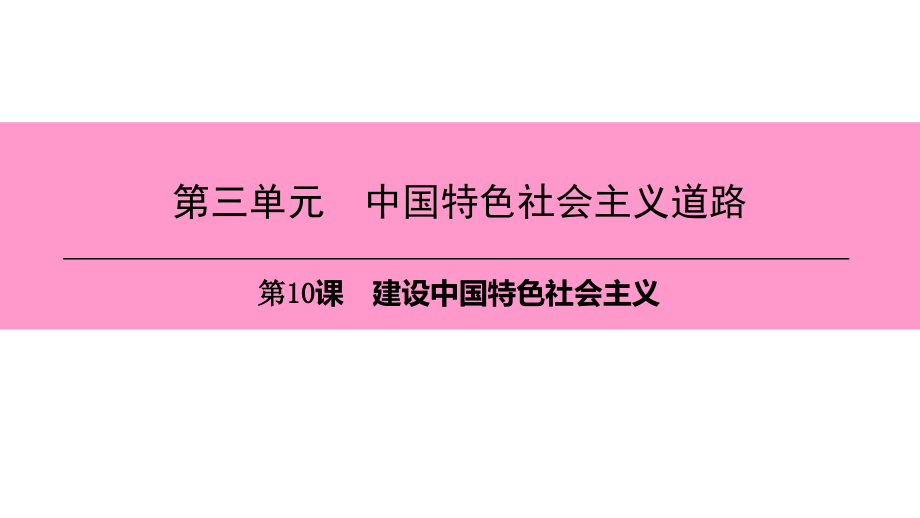 2018八年级历史下册 第三单元 中国特色社会主义道路 第10课 建设中国特色社会主义课件 新人教版_第1页