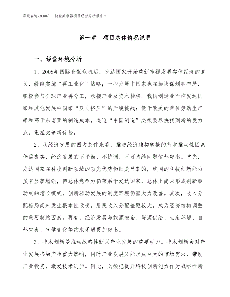 键盘类乐器项目经营分析报告书（总投资15000万元）（67亩）.docx_第2页