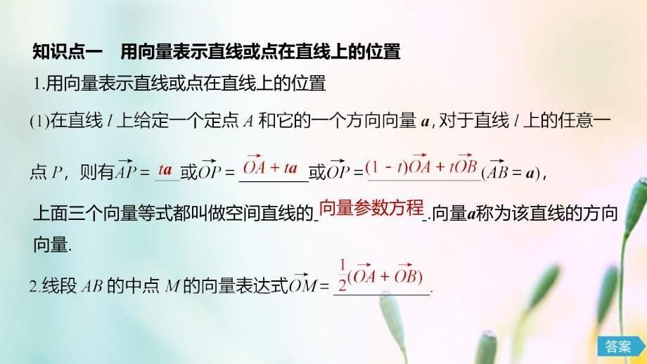 2020版高中数学 第三章 空间向量与立体几何 3.2.1 直线的方向向量与直线的向量方程课件 新人教b版选修2-1_第5页