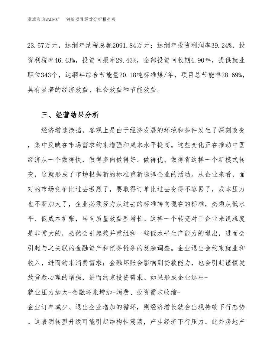 铜锭项目经营分析报告书（总投资12000万元）（52亩）.docx_第5页