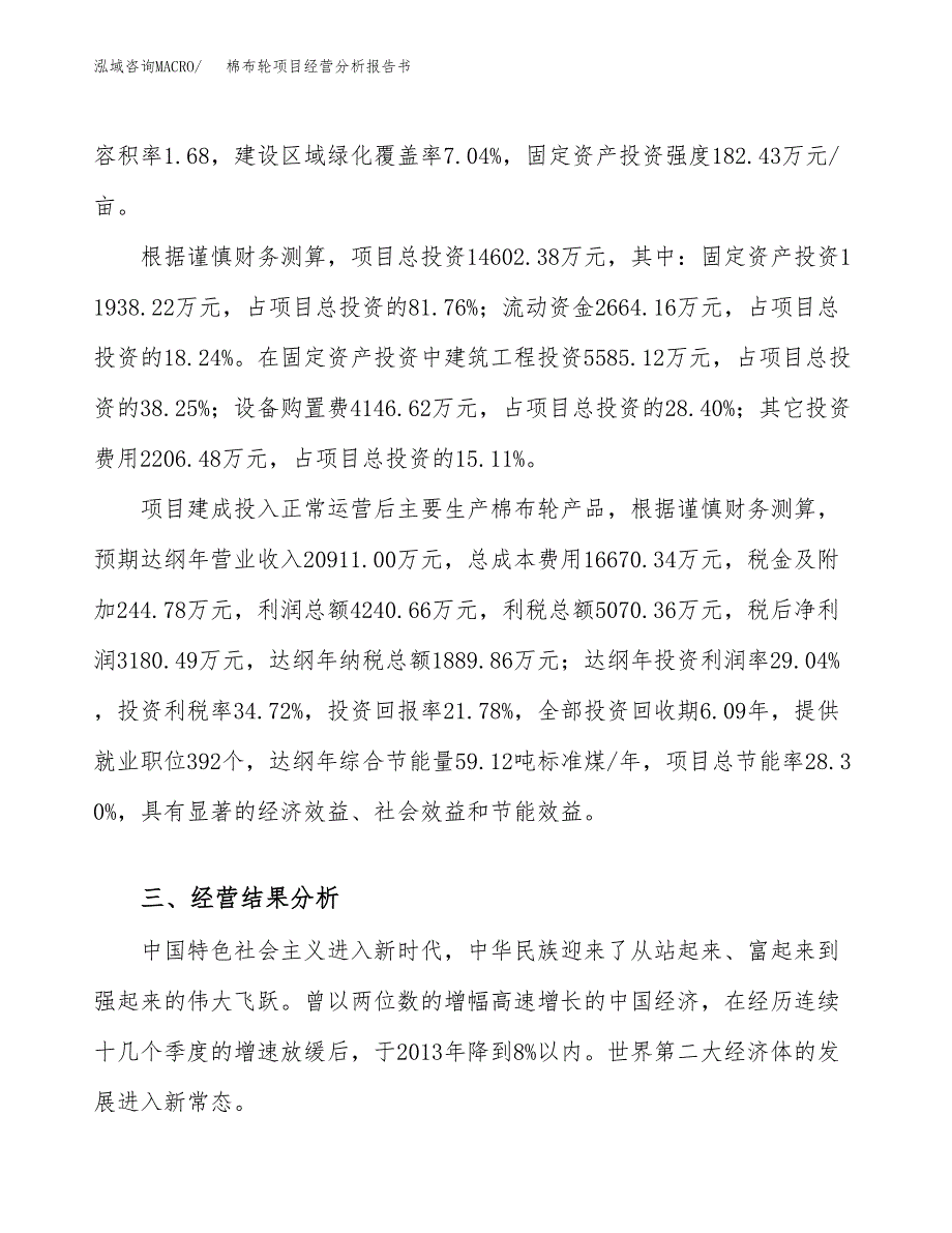 棉布轮项目经营分析报告书（总投资15000万元）（65亩）.docx_第4页