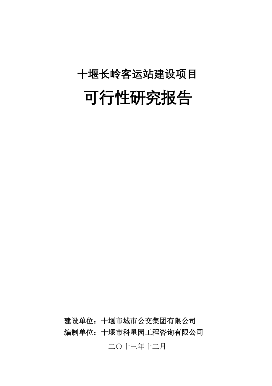 某客运站建设项目可行性研究报告.doc_第1页