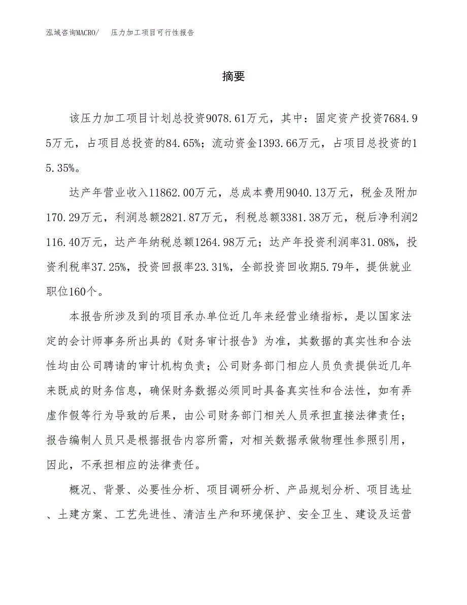 压力加工项目可行性报告范文（总投资9000万元）.docx_第2页