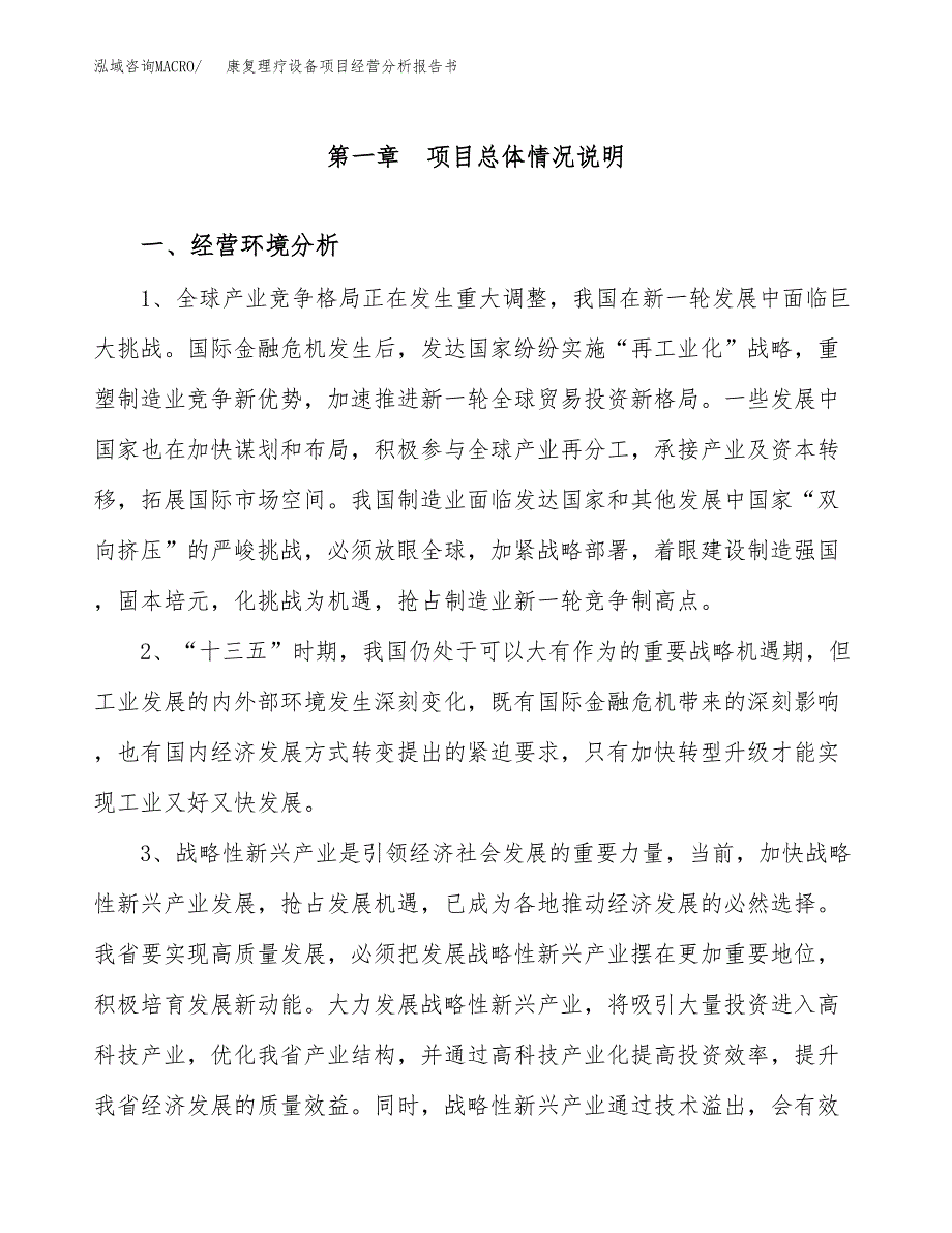 康复理疗设备项目经营分析报告书（总投资7000万元）（28亩）.docx_第2页