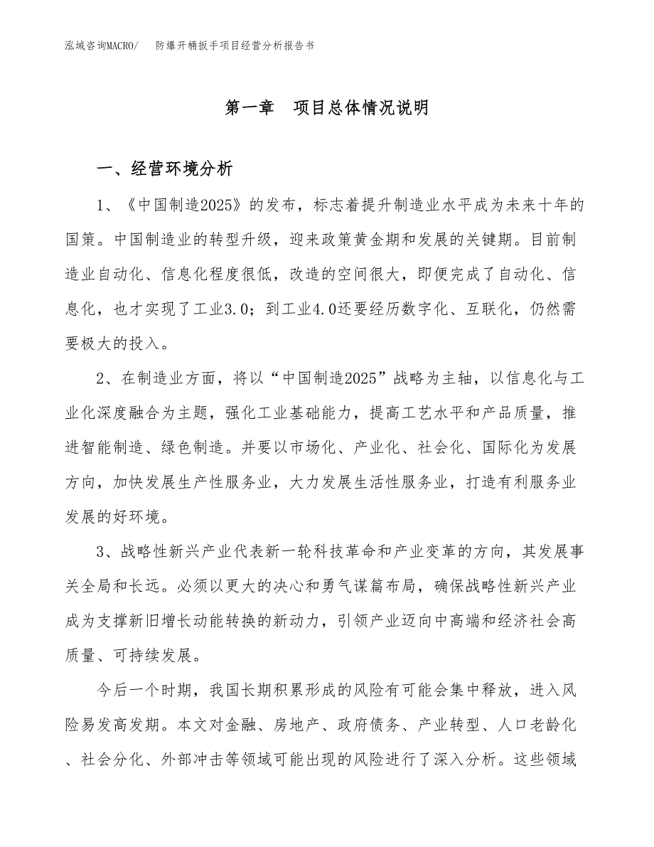 防爆开桶扳手项目经营分析报告书（总投资16000万元）（76亩）.docx_第2页