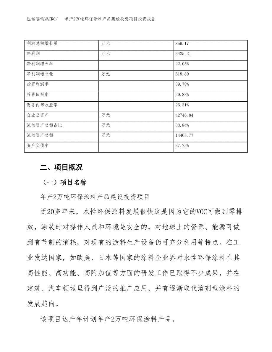 年产2万吨环保涂料产品建设投资项目投资报告 (28)_第5页