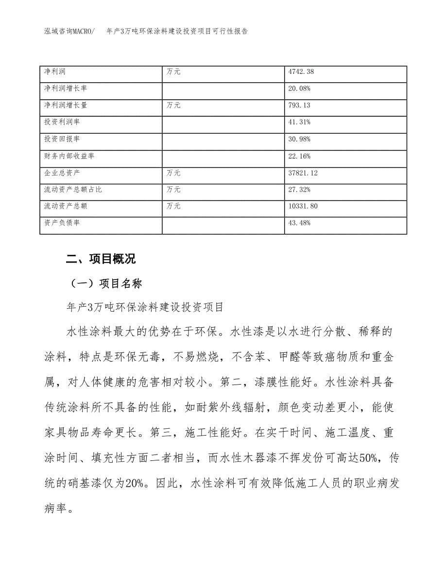 年产3万吨环保涂料建设投资项目可行性报告 (21)_第5页