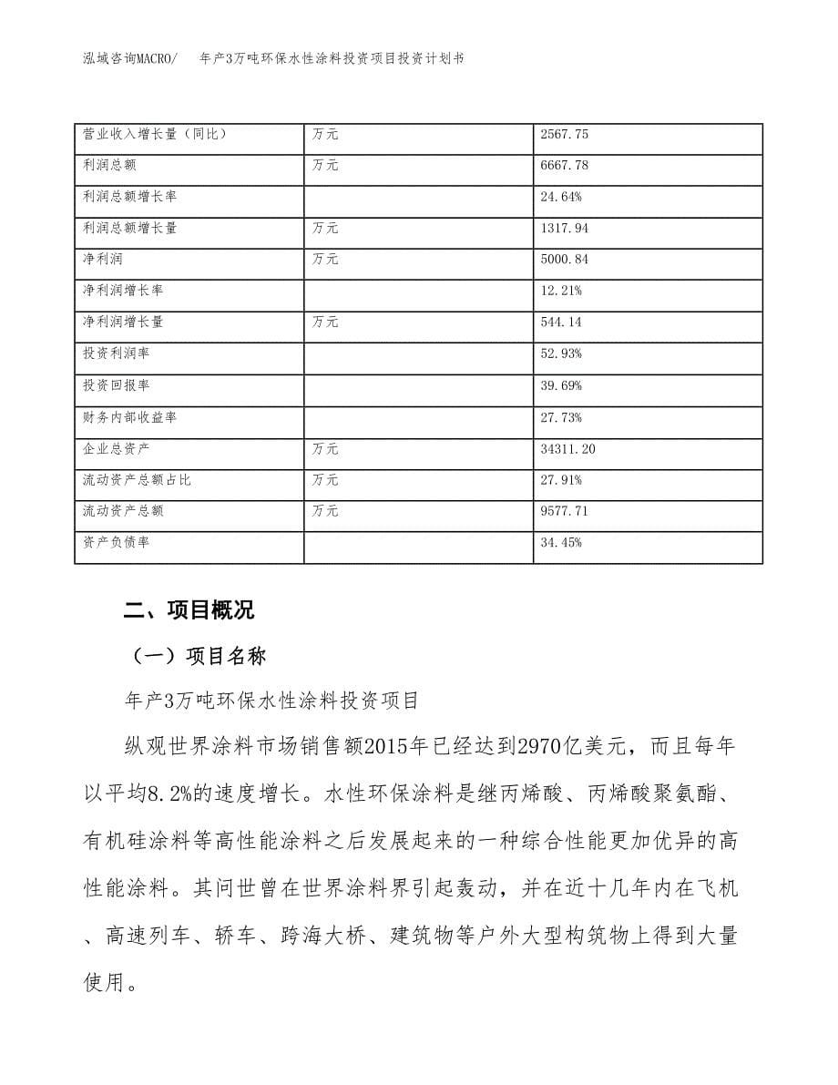 年产3万吨环保水性涂料投资项目投资计划书 (16)_第5页