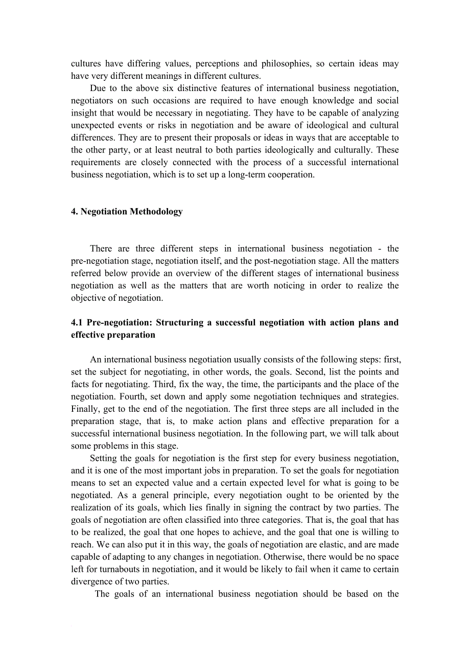 试谈涉外商务谈判成功的因素（英文版）.doc_第4页