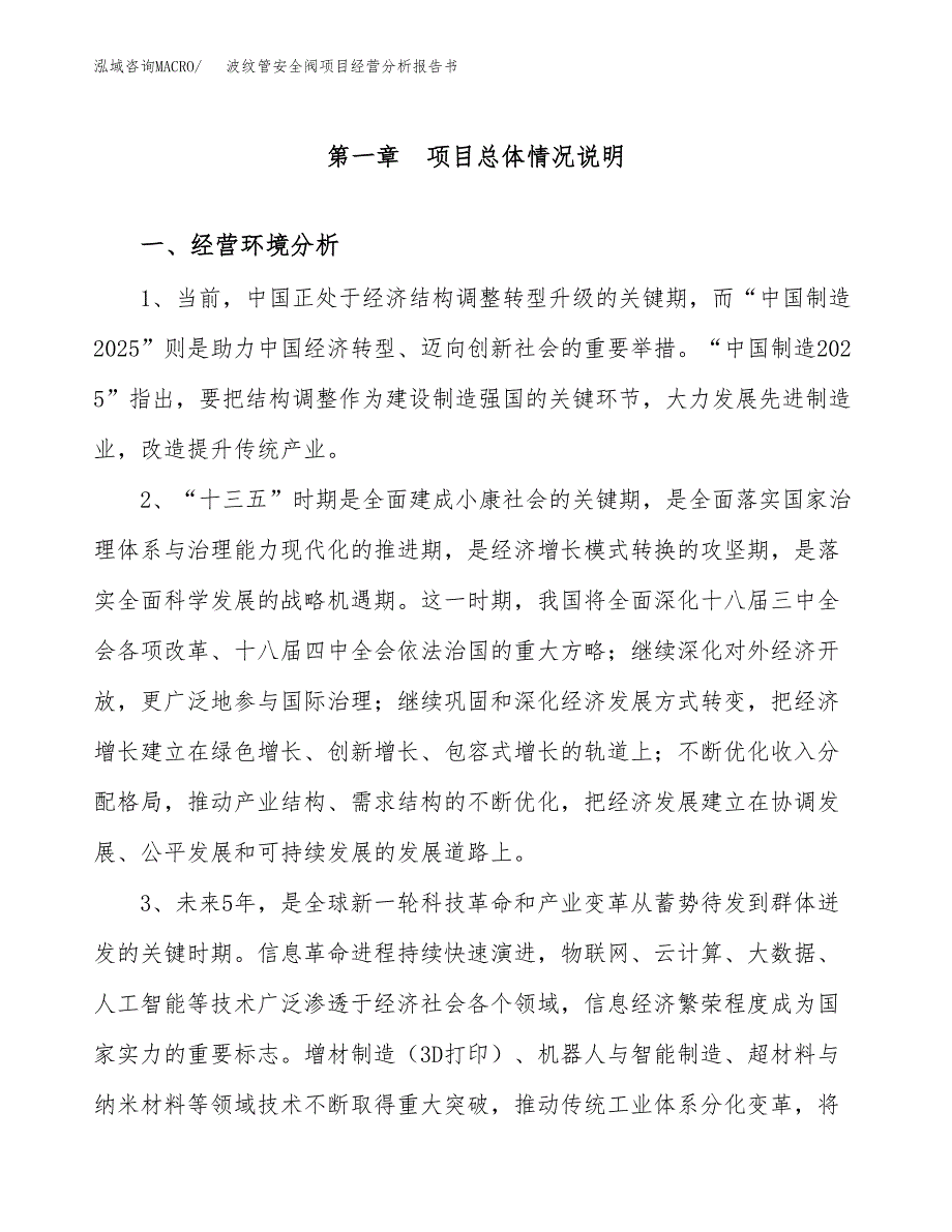 波纹管安全阀项目经营分析报告书（总投资3000万元）（15亩）.docx_第2页