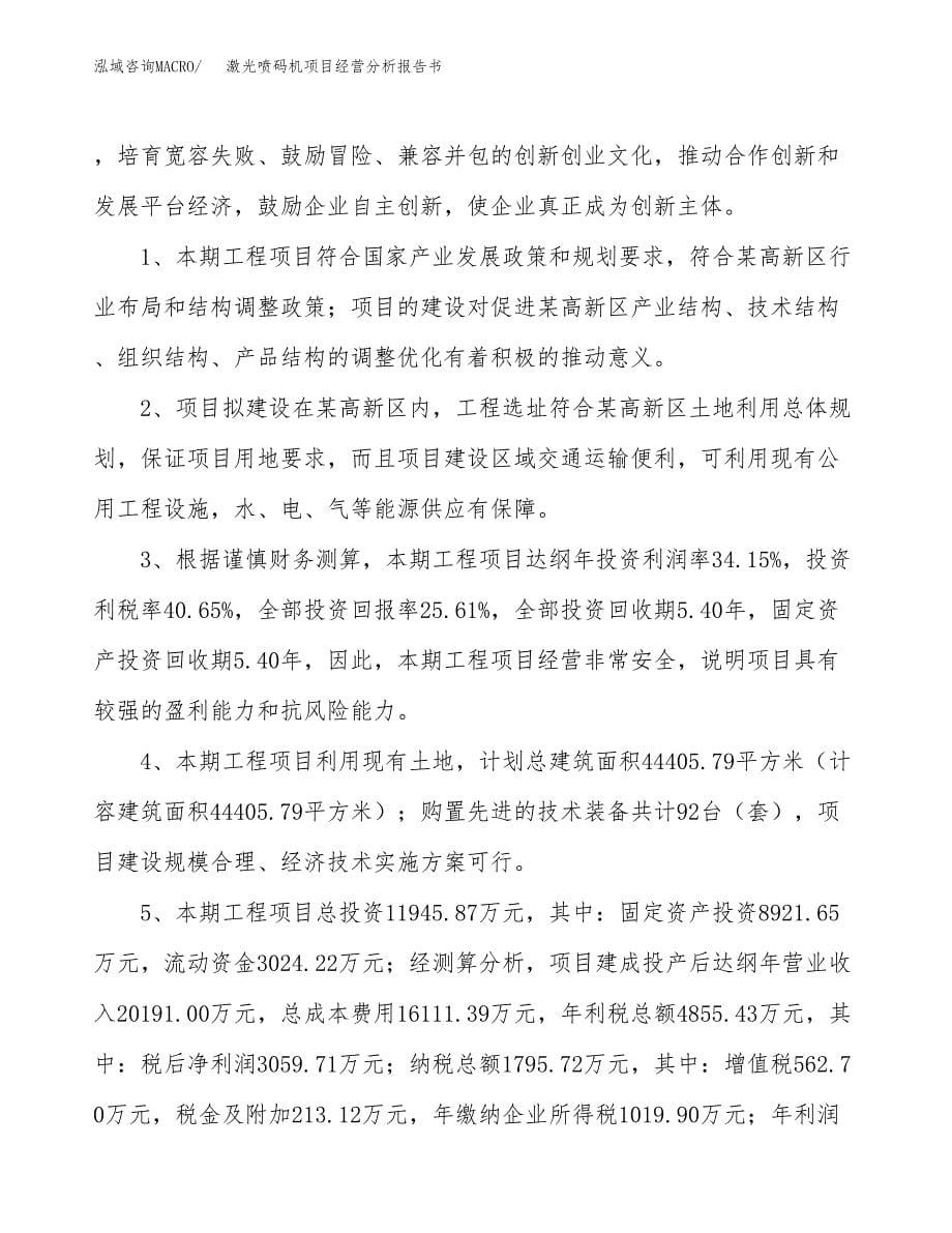 激光喷码机项目经营分析报告书（总投资12000万元）（55亩）.docx_第5页