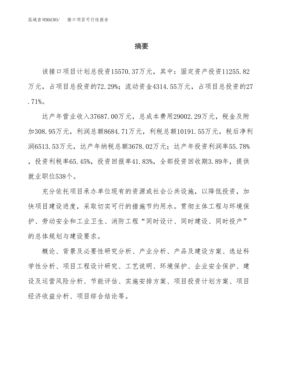 接口项目可行性报告范文（总投资16000万元）.docx_第2页