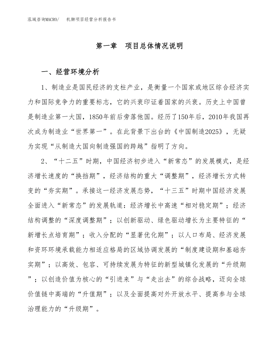 机脚项目经营分析报告书（总投资19000万元）（83亩）.docx_第2页