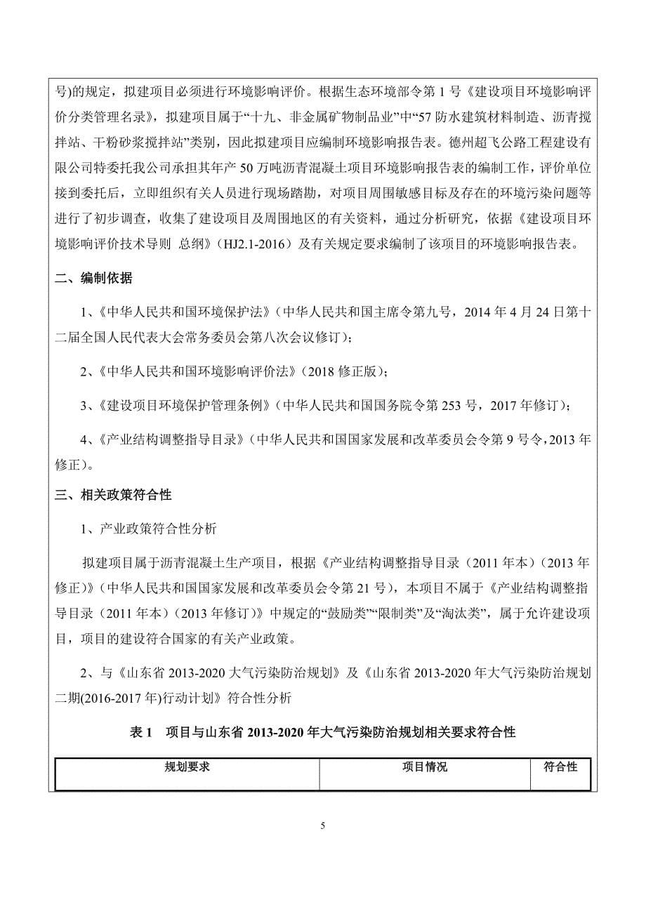 超飞公路年产50万吨沥青混凝土项目环境影响报告表_第5页