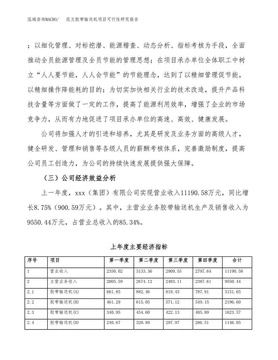 范文胶带输送机项目可行性研究报告(立项申请).docx_第5页