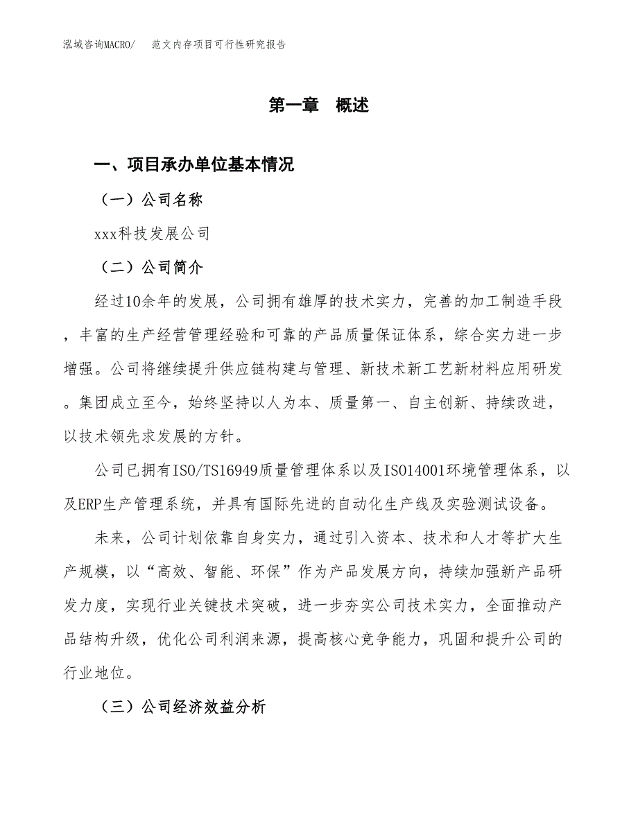 范文内存项目可行性研究报告(立项申请).docx_第4页