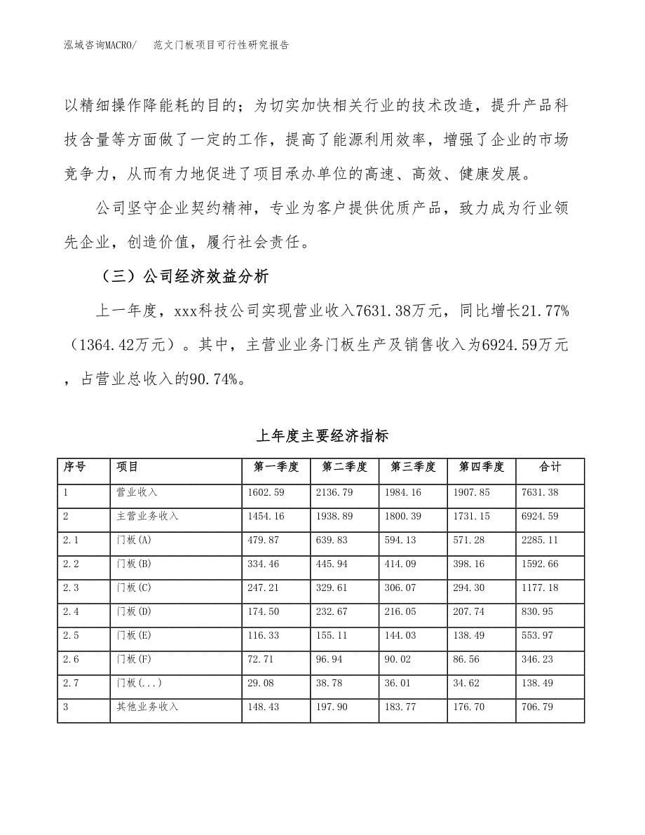 范文门板项目可行性研究报告(立项申请).docx_第5页