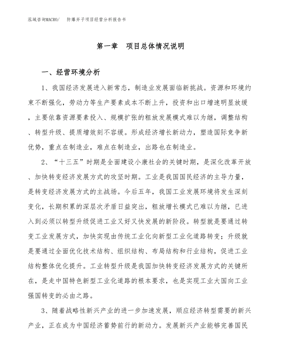 防爆斧子项目经营分析报告书（总投资16000万元）（75亩）.docx_第2页