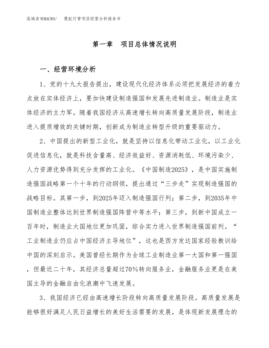 霓虹灯管项目经营分析报告书（总投资17000万元）（81亩）.docx_第2页