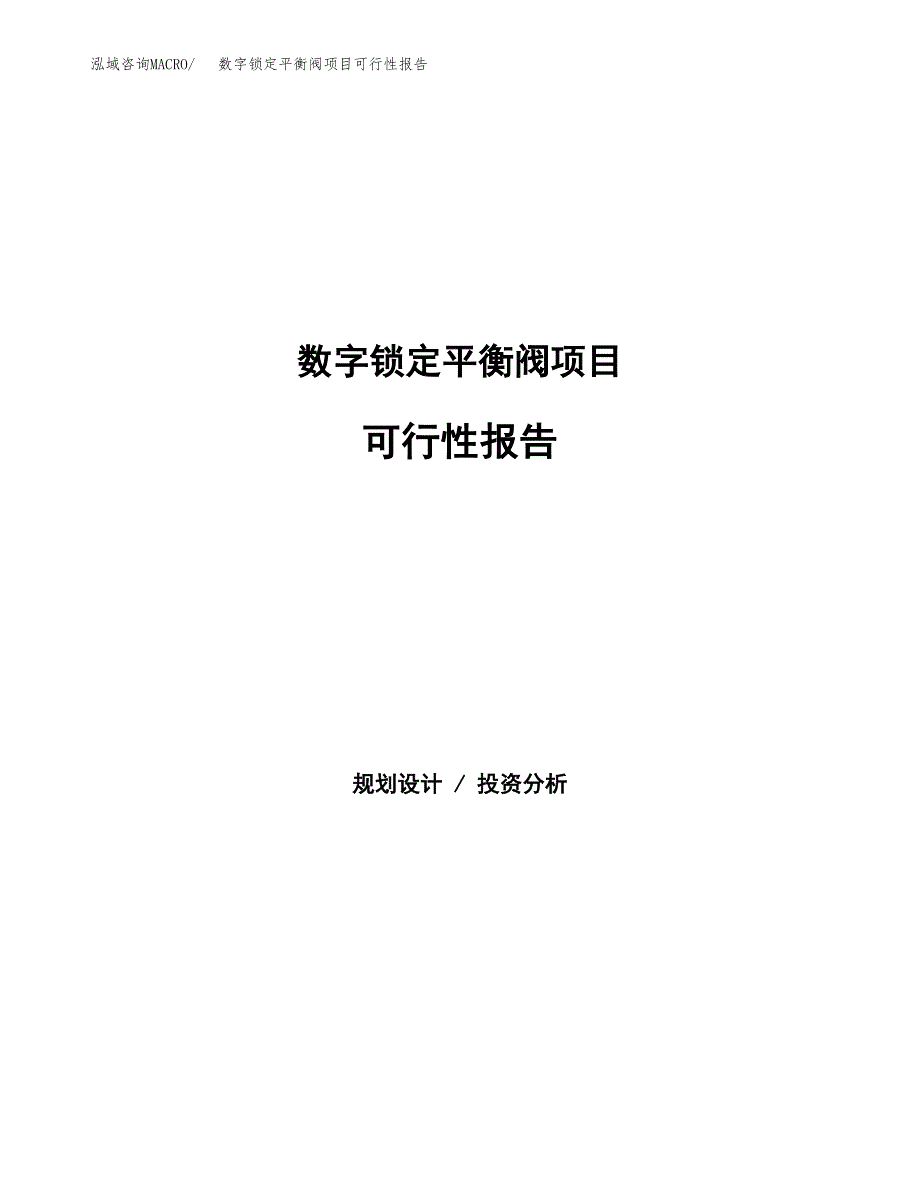 数字锁定平衡阀项目可行性报告范文（总投资9000万元）.docx_第1页