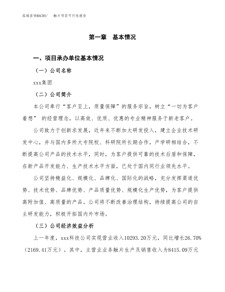 触片项目可行性报告范文（总投资10000万元）.docx_第4页