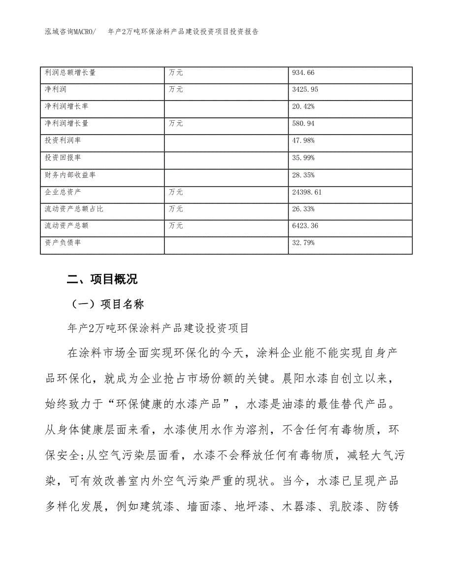 年产2万吨环保涂料产品建设投资项目投资报告 (45)_第5页