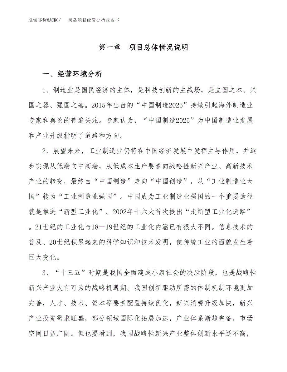 阀岛项目经营分析报告书（总投资6000万元）（25亩）.docx_第2页