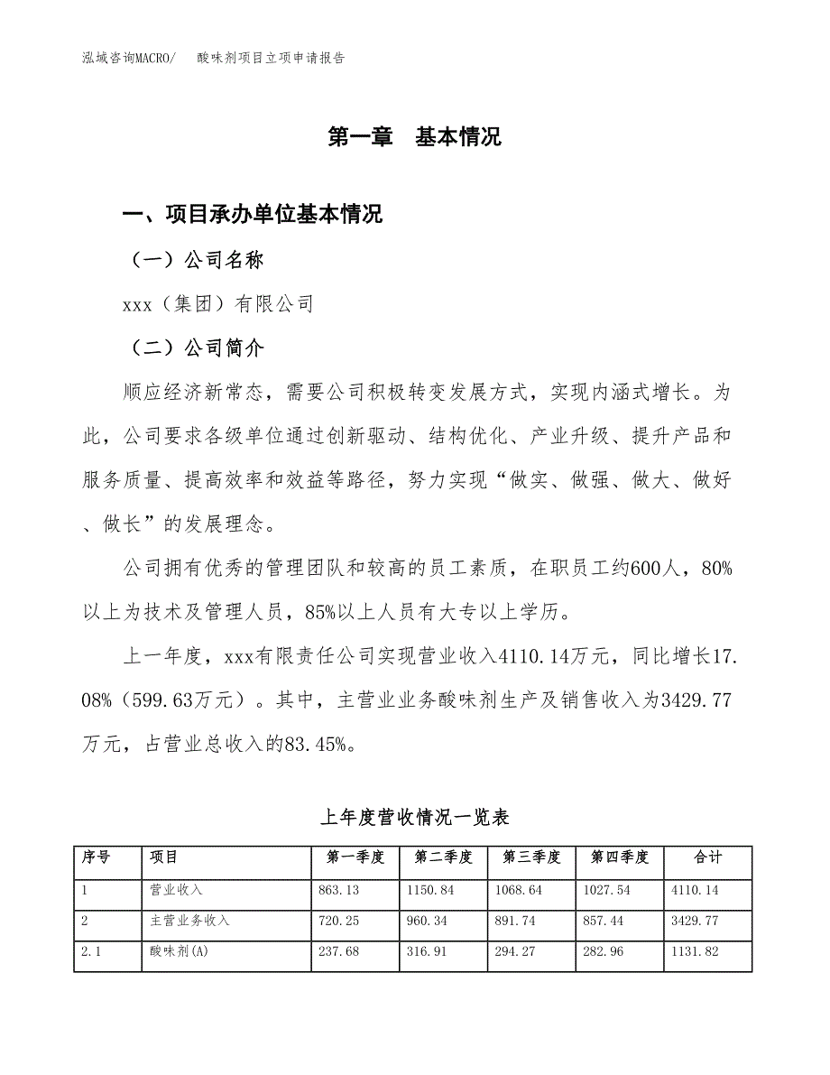 酸味剂项目立项申请报告范文模板.docx_第2页