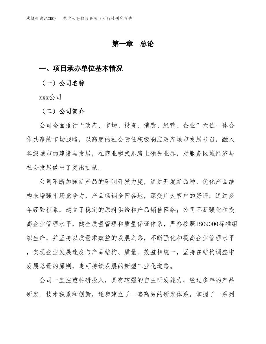 范文云存储设备项目可行性研究报告(立项申请).docx_第5页