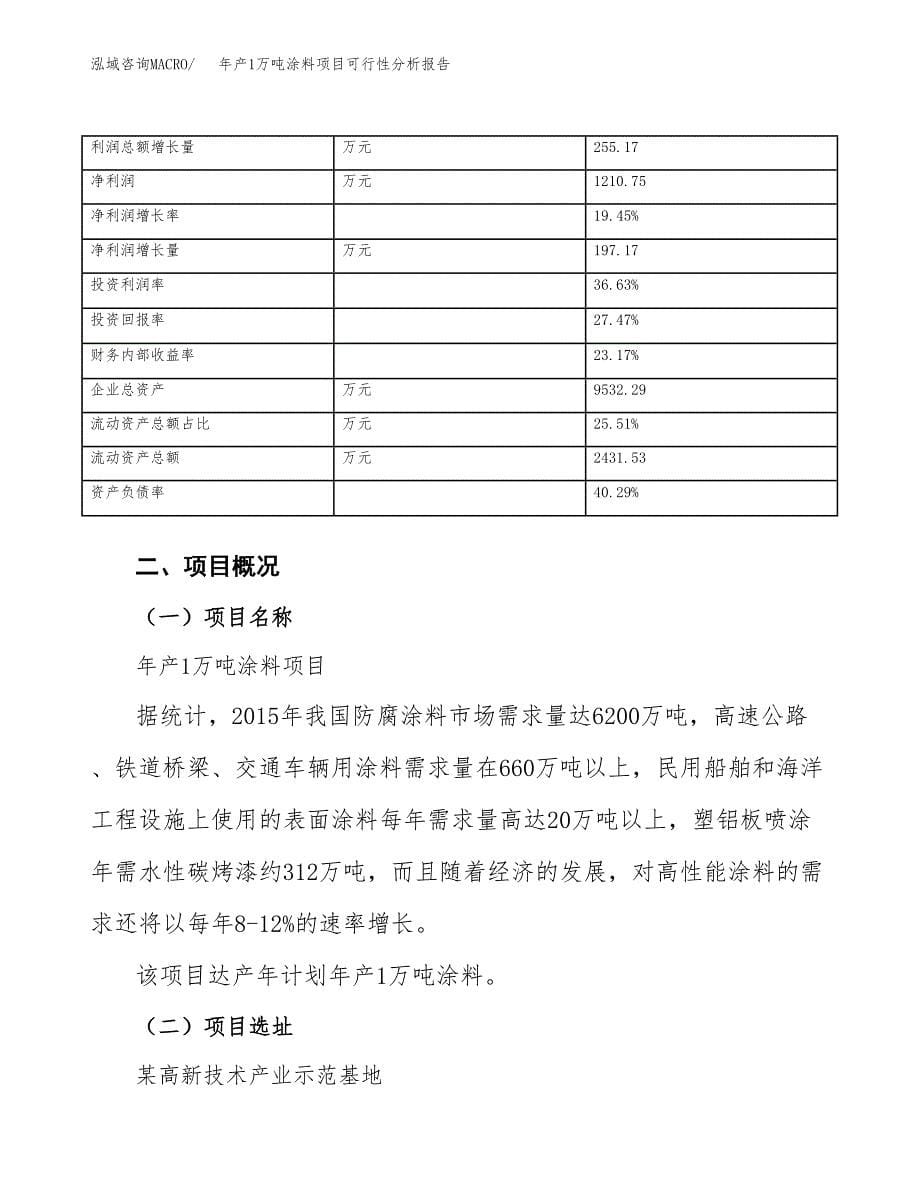 年产1万吨涂料项目可行性分析报告 (54)_第5页