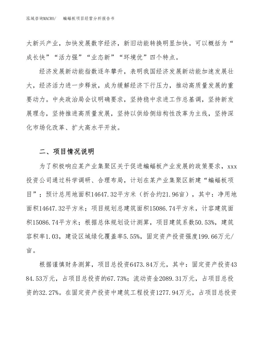 蝙蝠板项目经营分析报告书（总投资6000万元）（22亩）.docx_第3页