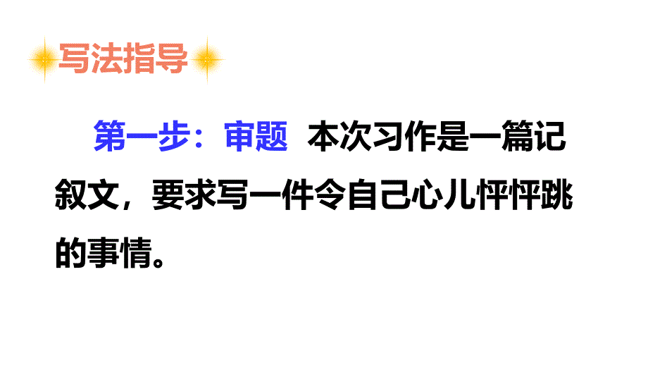 新人教部编版四年级上语文《习作 8 我的心儿怦怦跳》优质课教学课件_第3页