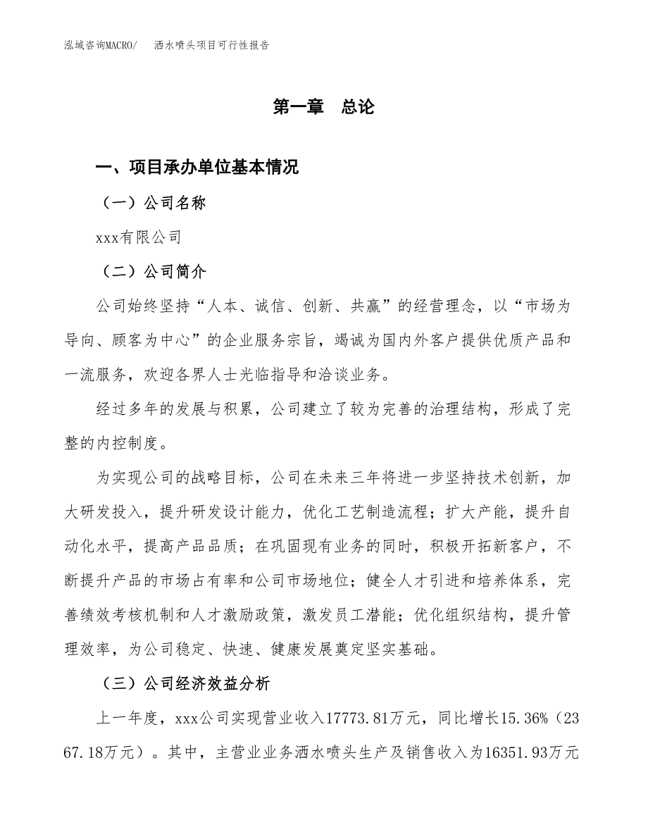 洒水喷头项目可行性报告范文（总投资13000万元）.docx_第4页