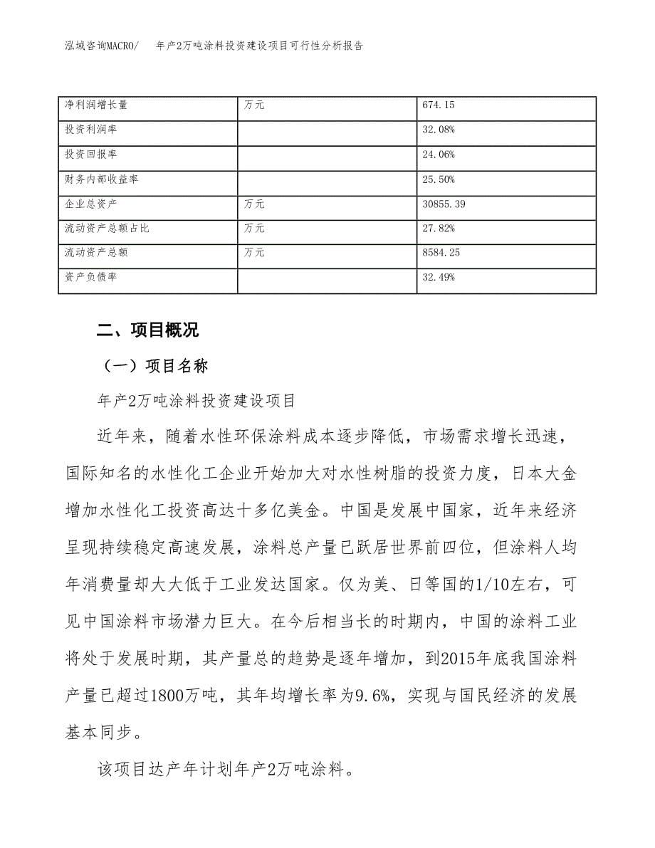 年产2万吨涂料投资建设项目可行性分析报告 (21)_第5页