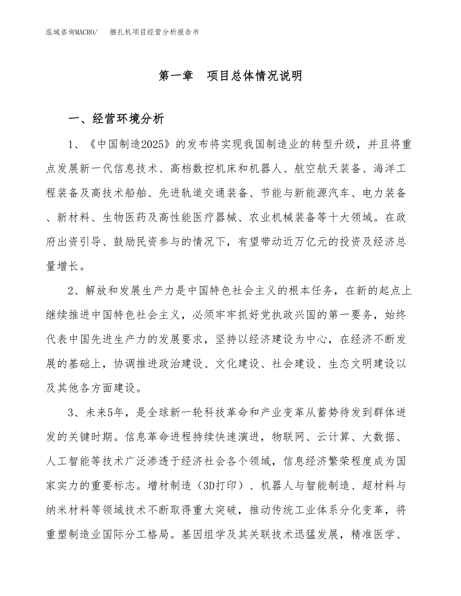 捆扎机项目经营分析报告书（总投资13000万元）（62亩）.docx_第2页