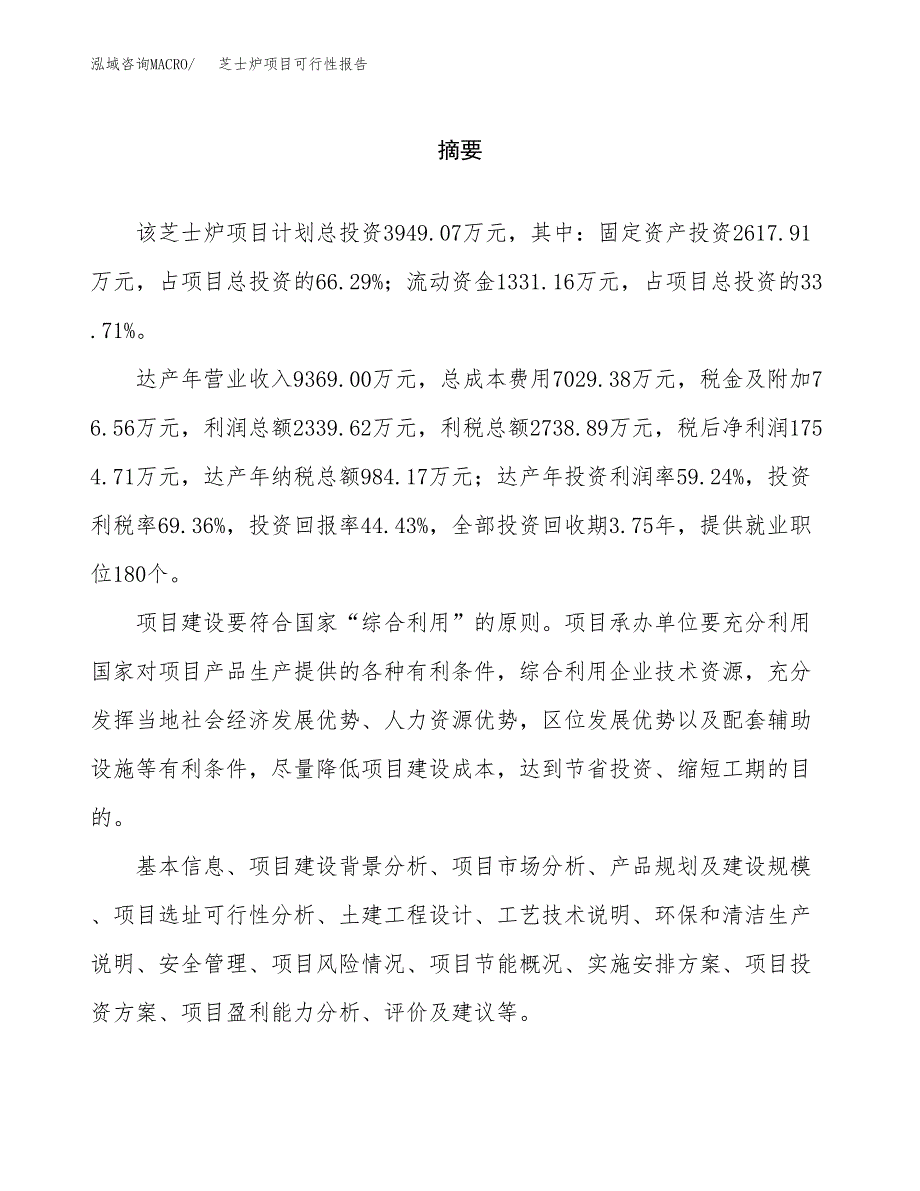 芝士炉项目可行性报告范文（总投资4000万元）.docx_第2页