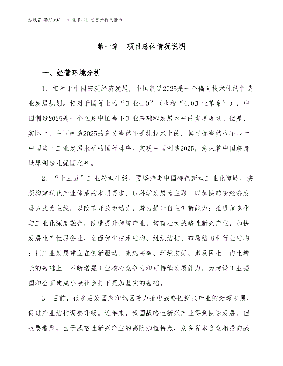 计量泵项目经营分析报告书（总投资5000万元）（20亩）.docx_第2页