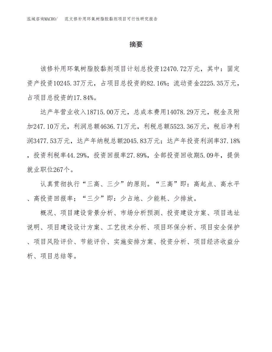 范文修补用环氧树脂胶黏剂项目可行性研究报告(立项申请).docx_第2页