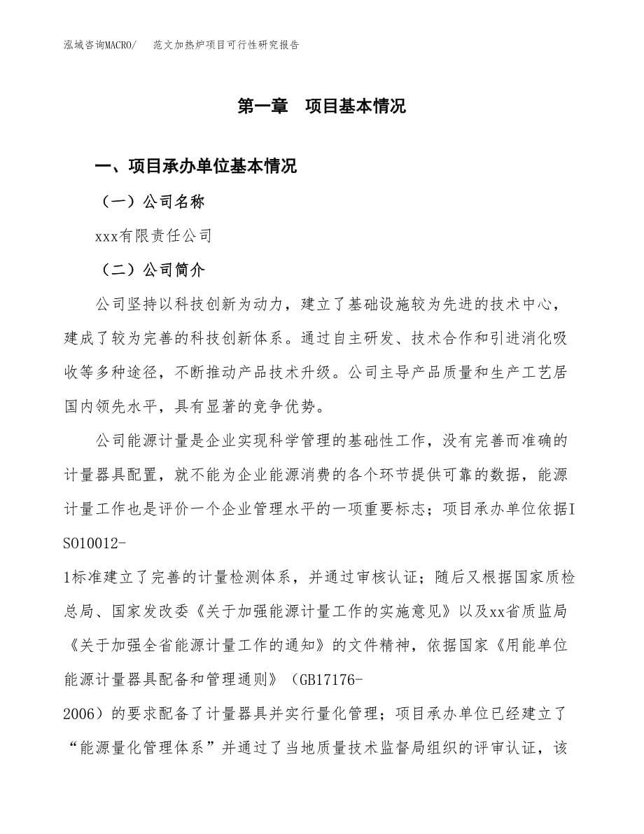 范文加热炉项目可行性研究报告(立项申请).docx_第5页